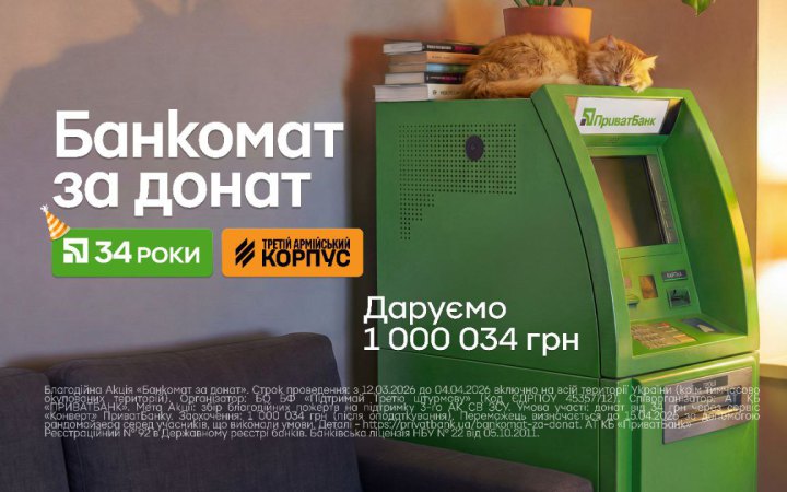 ПриватБанк відкрив благодійний розіграш до 34-го дня народження