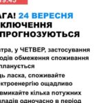 В Україні 24 вересня не прогнозують відключення електроенергії новини LB.ua