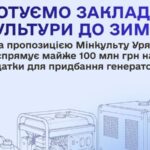 Уряд виділяє майже 100 млн грн закладам культури на генератори